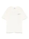 MSGM Kids logo-embroidered T-shirt - Neutrals
