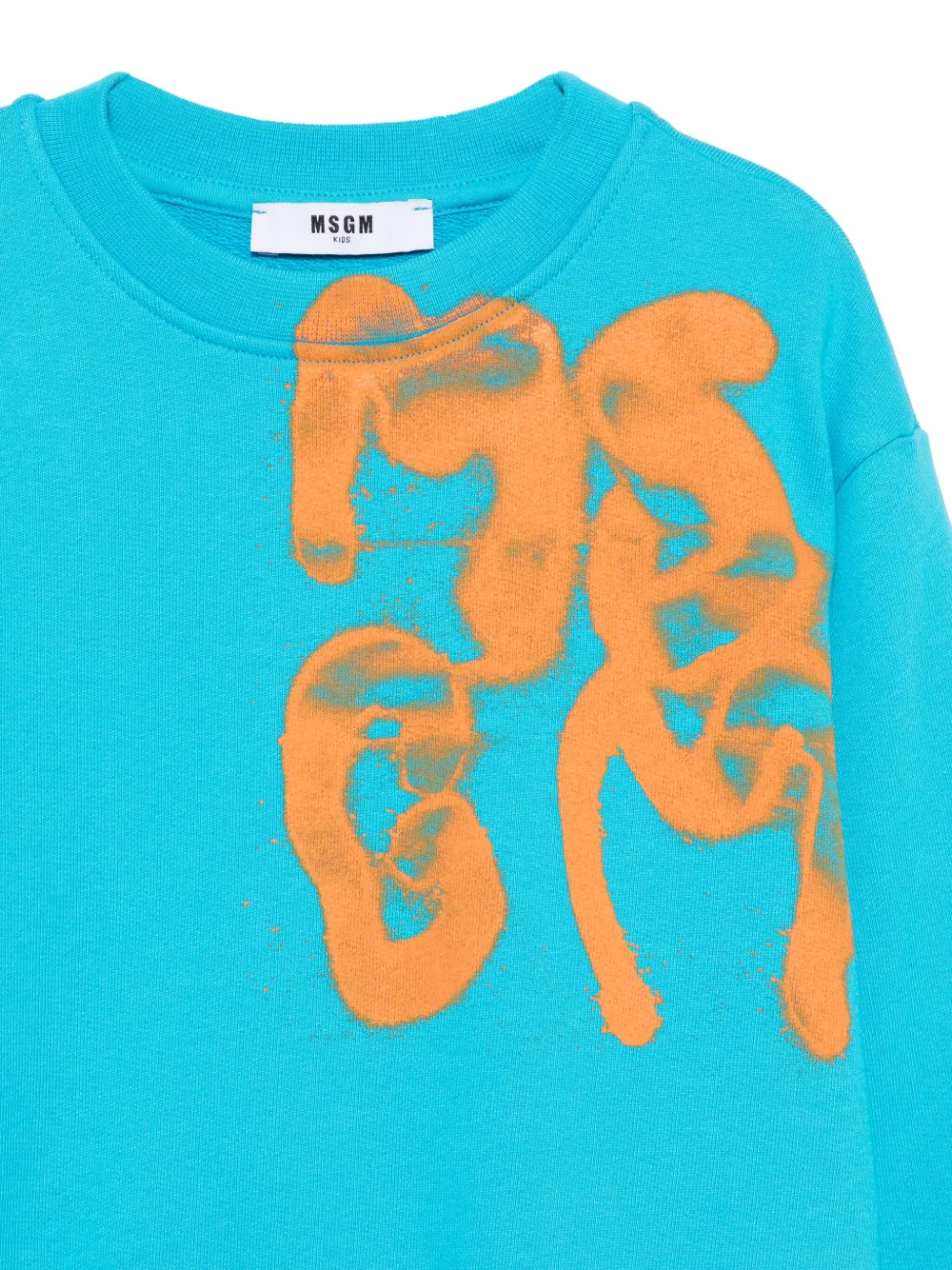 MSGM Kids Sweater met logoprint Blauw