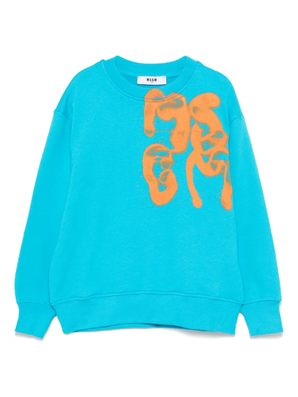 MSGM Kids sudadera con logo estampado | azul | Image 1