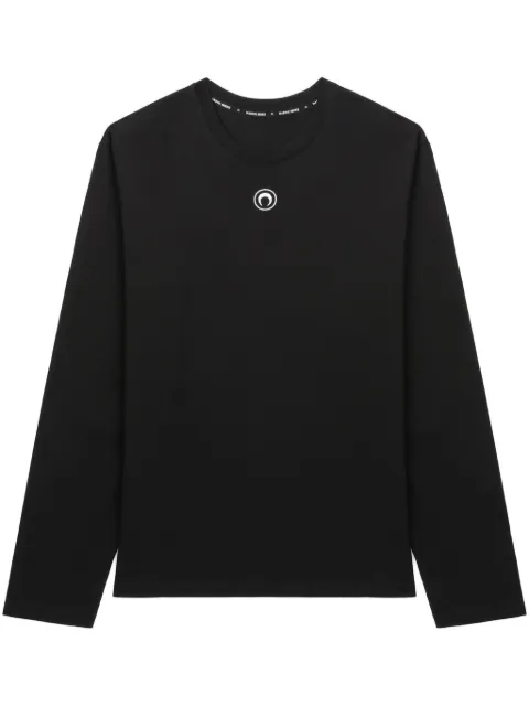Marine Serre long-sleeved cotton T-shirt 