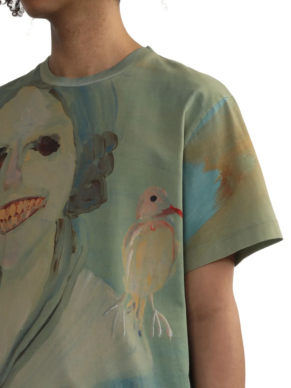 Simone Rocha T-shirt met grafische print Blauw