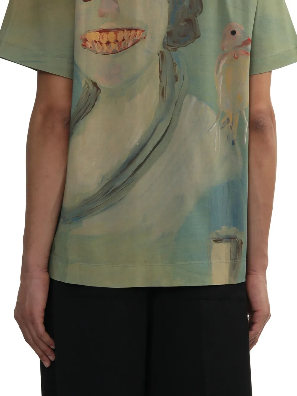 Simone Rocha T-shirt met grafische print Blauw