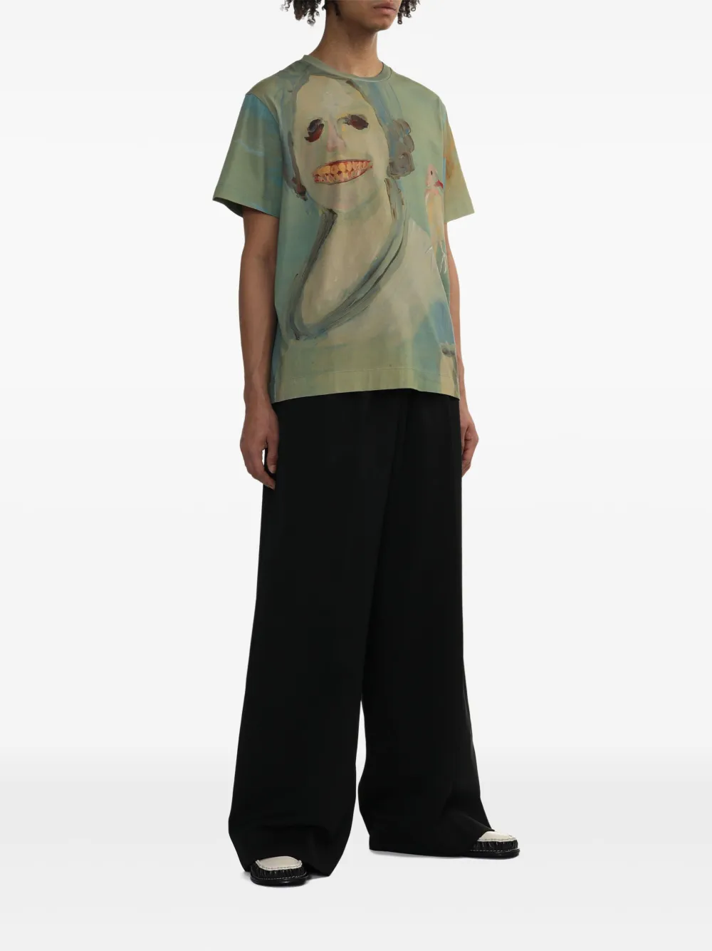 Simone Rocha graphic-print T-shirt - Blauw