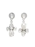 Simone Rocha cross pendant earrings - Neutrals