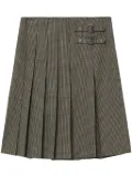 We11done check-print skirt - Brown