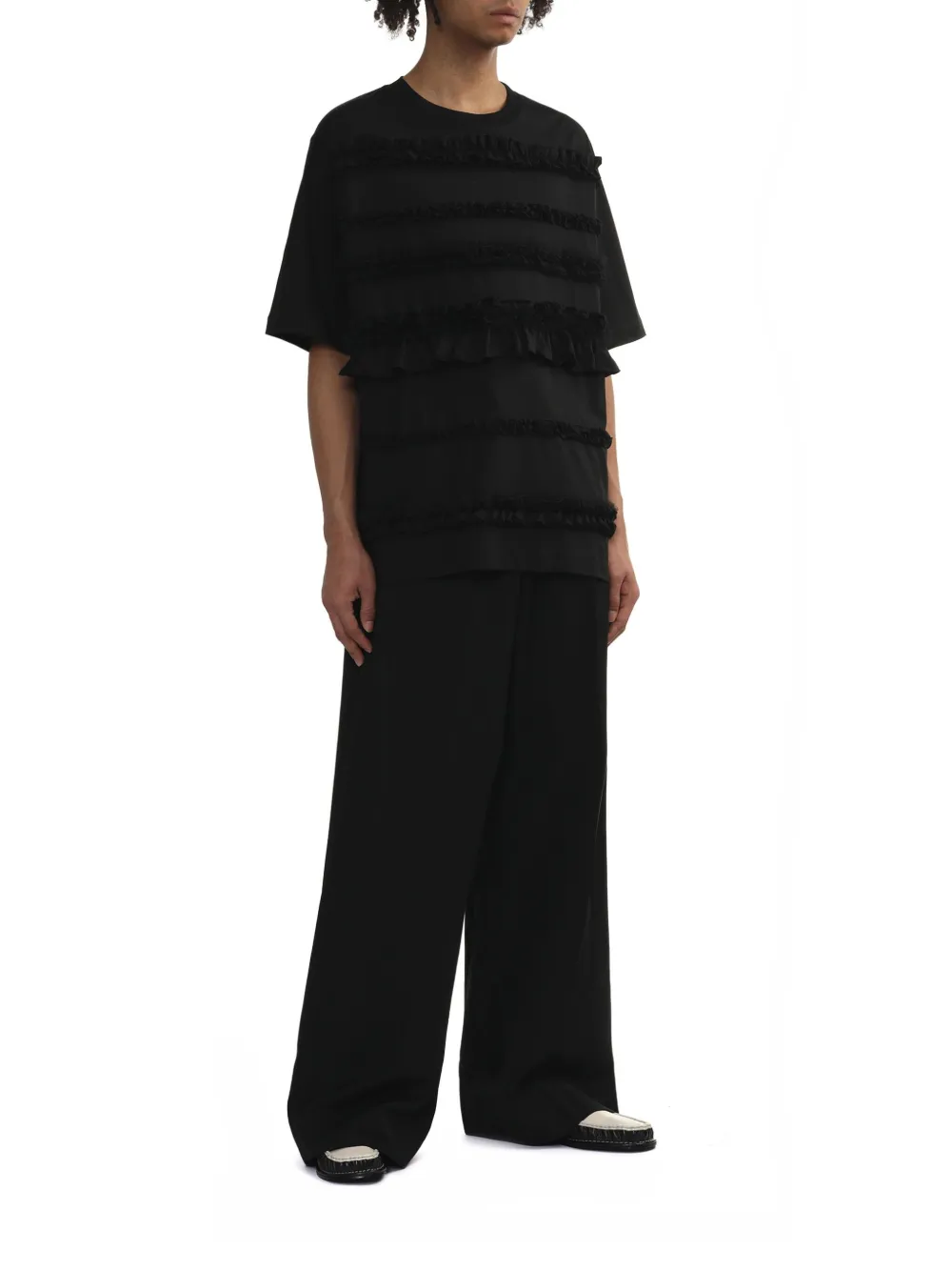 Simone Rocha T-shirt met ruches Zwart