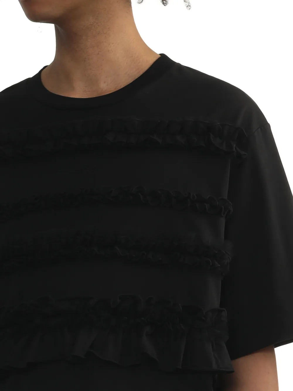 Simone Rocha T-shirt met ruches Zwart