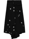 Y's dot-print trousers - Black