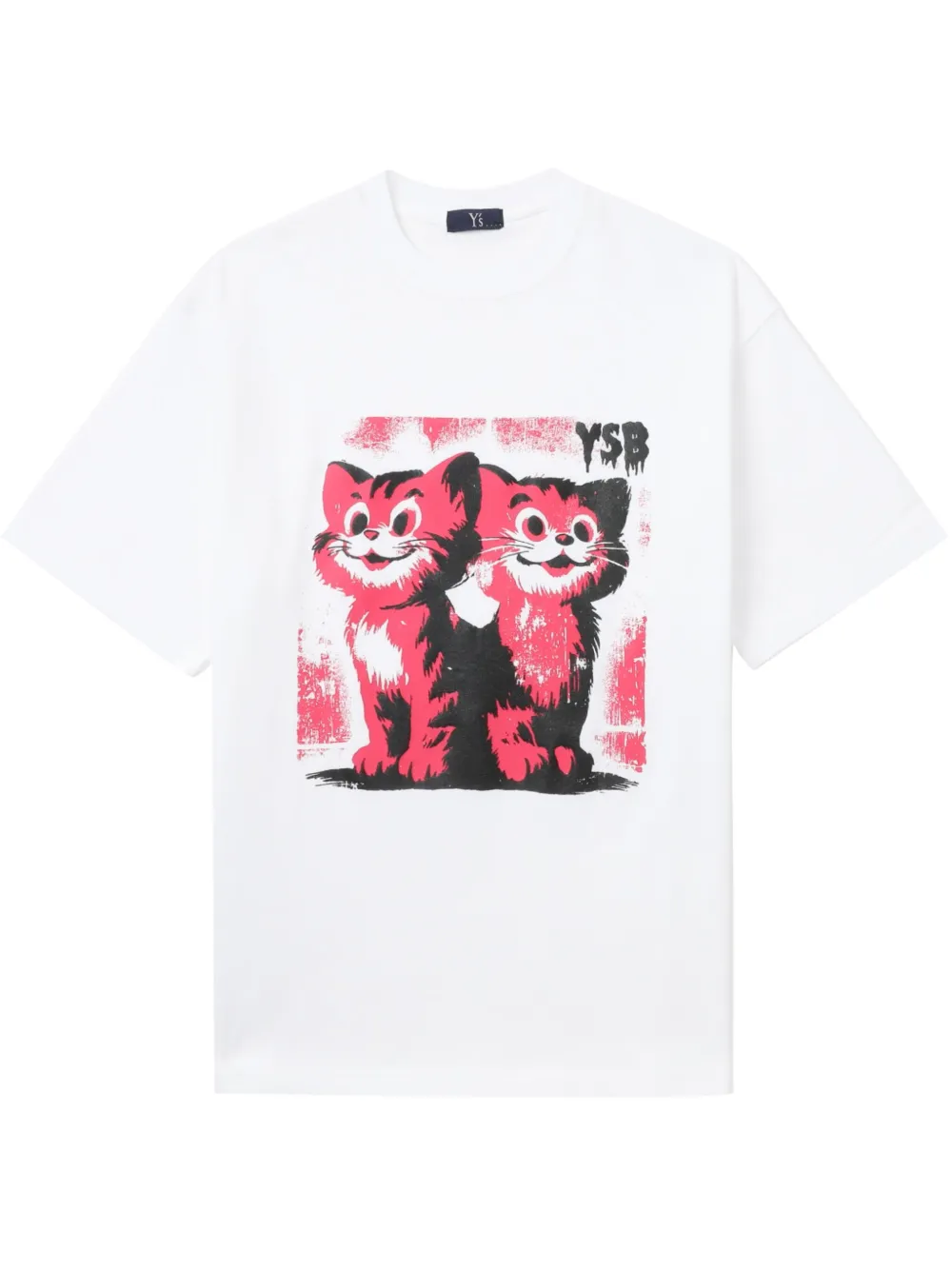 Y's playera con gato estampado | blanco | Image 1