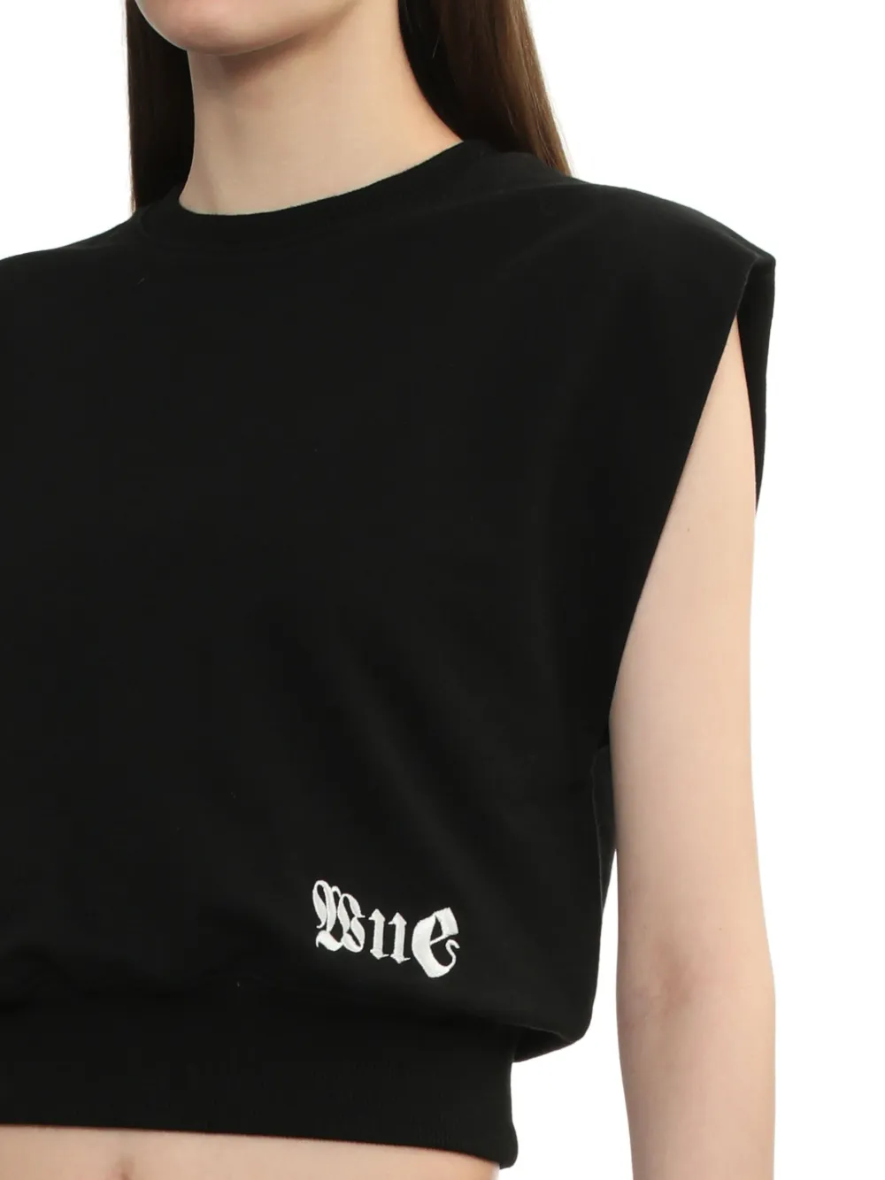 We11done Jersey top Zwart