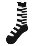 Y's striped socks - Black