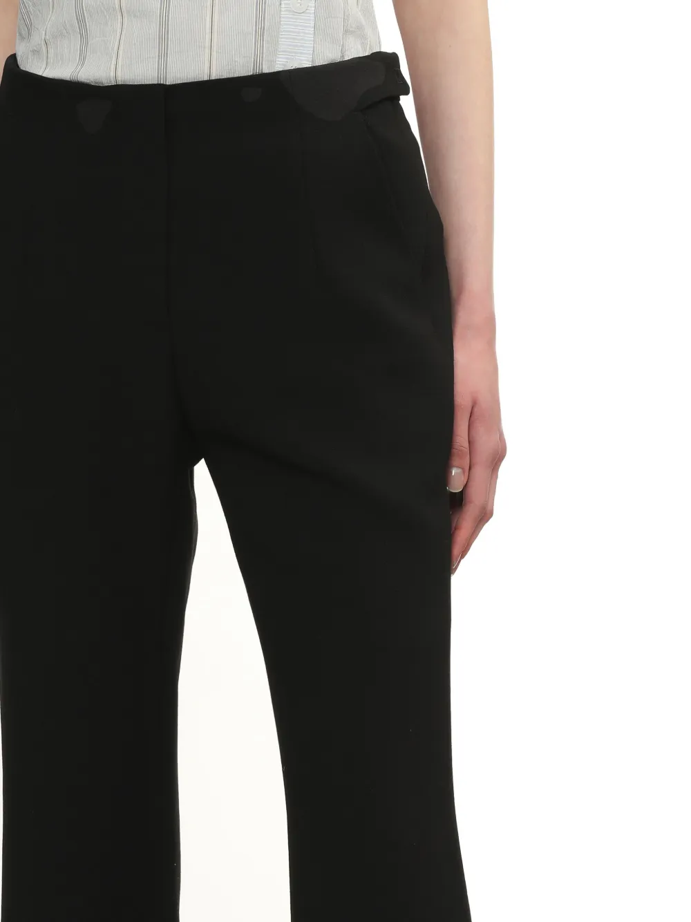 Low Classic Flared Trousers In ブラック