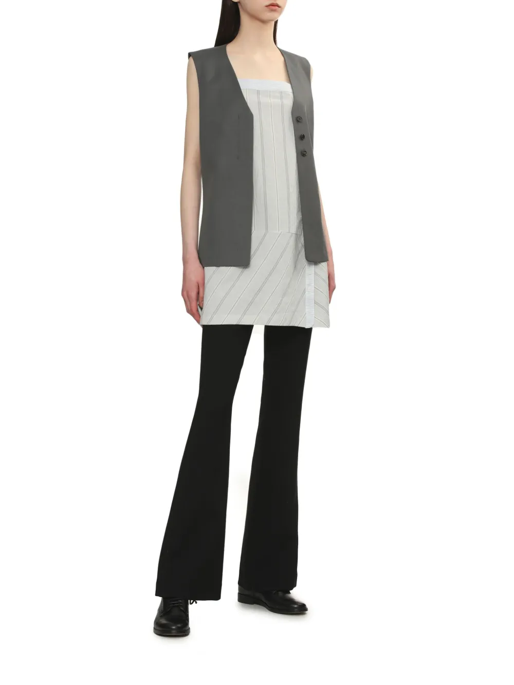 Low Classic Flared Trousers In ブラック
