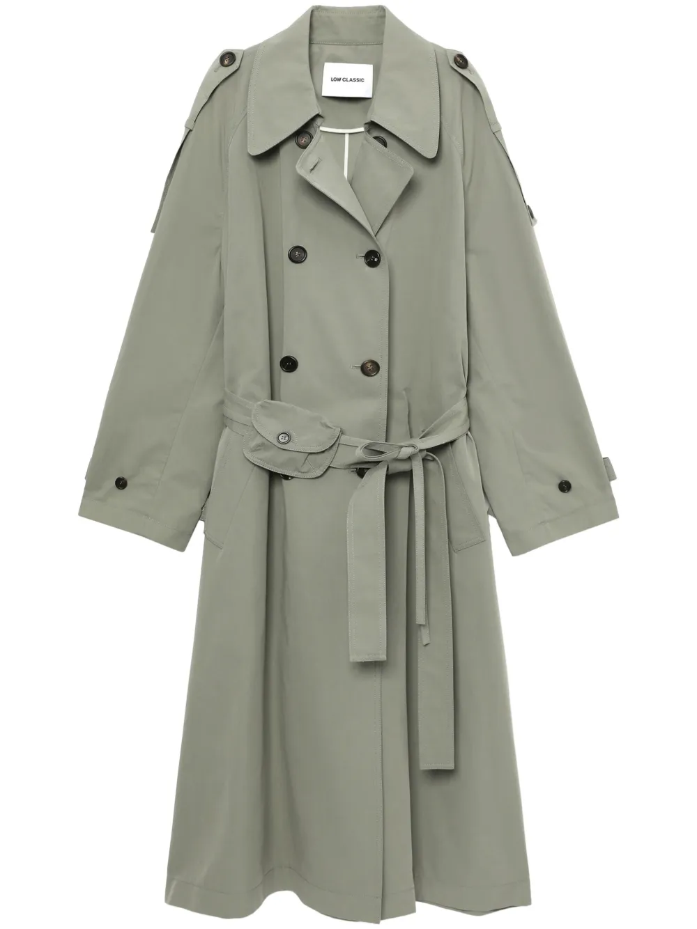 Low Classic double-breasted trench coat | Green | Image 1