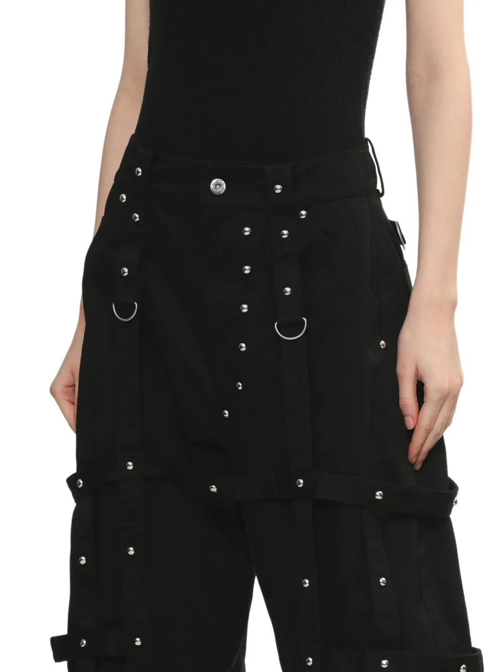 We11 Done Studded Cargo Trousers In Black