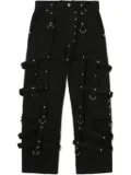 We11done studded cargo trousers - Black