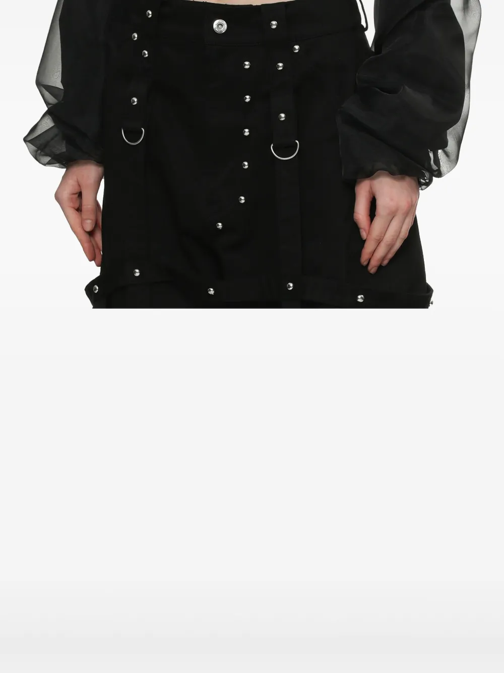 We11done Jersey hoodie Zwart