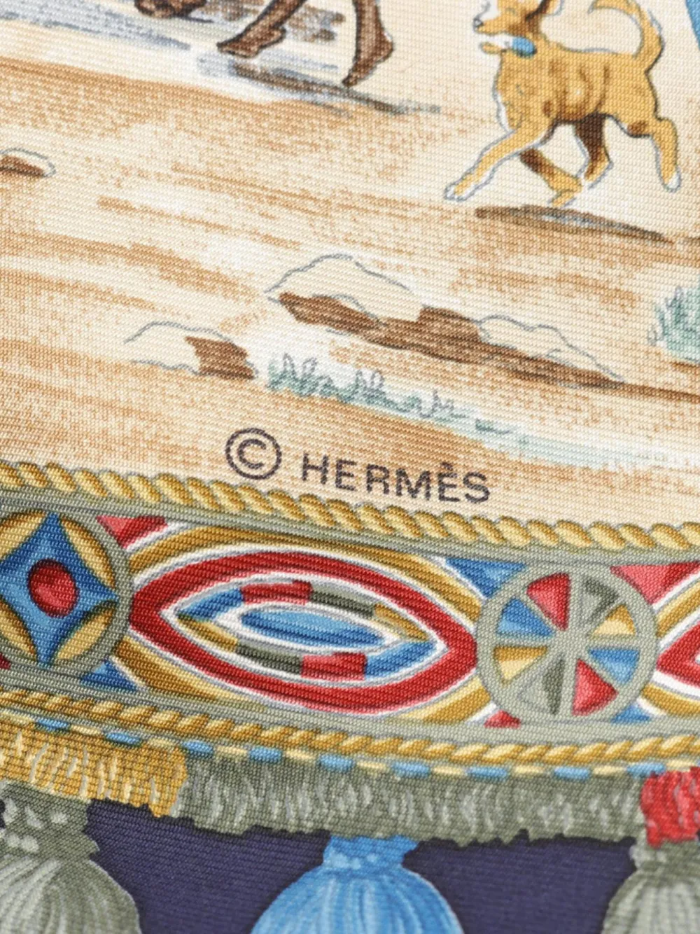 Hermès Pre-Owned 2010s Cavaliers Peuls scarf - Blauw