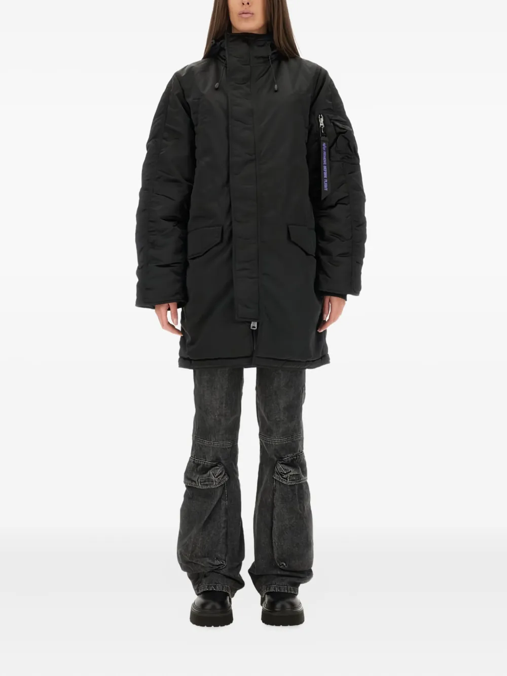 Alpha Industries Parka met capuchon Zwart