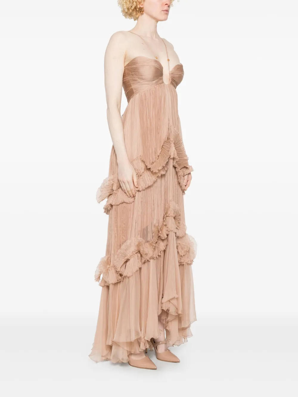 Maria Lucia Hohan Roxene avondjurk Beige