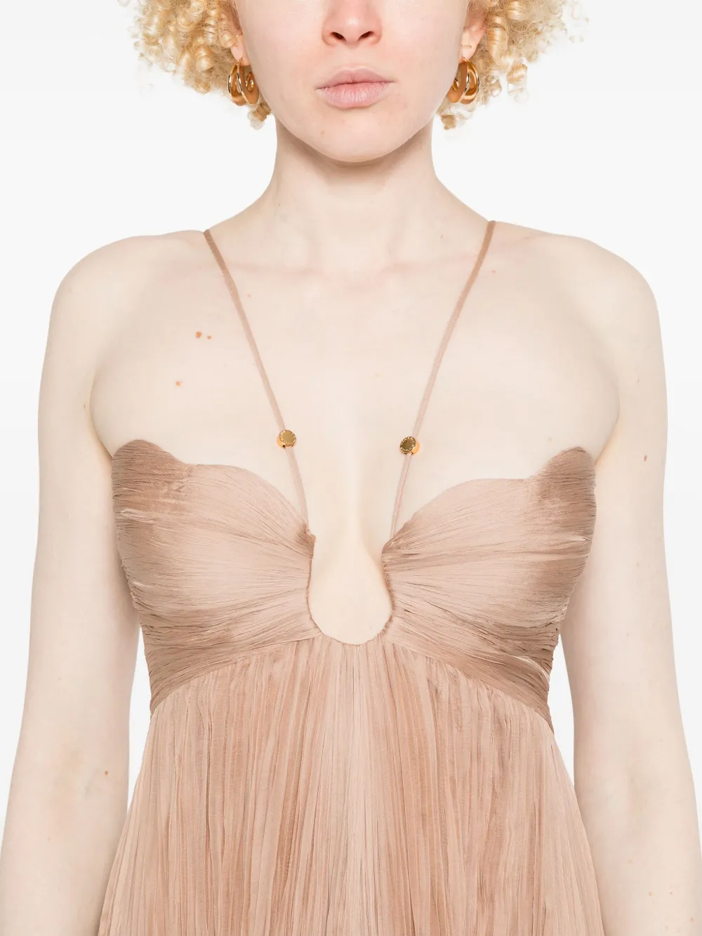 Maria Lucia Hohan Roxene avondjurk Beige