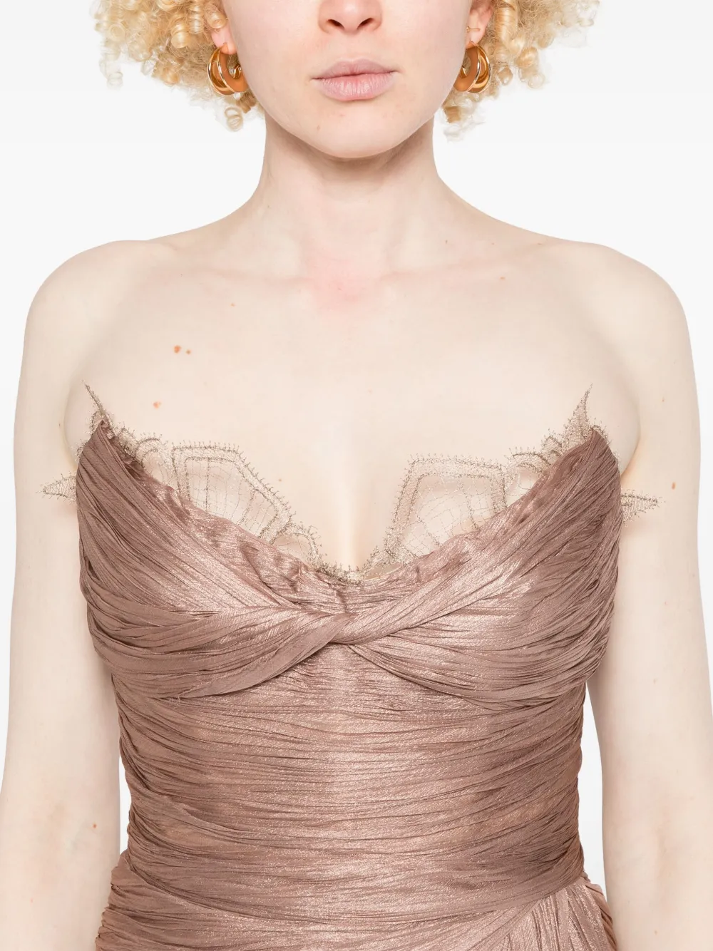 Shop Maria Lucia Hohan Jolie Maxi Dress In Pink