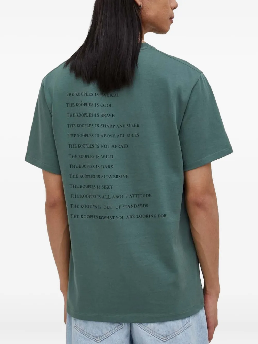 The Kooples T-shirt met grafische print - Groen