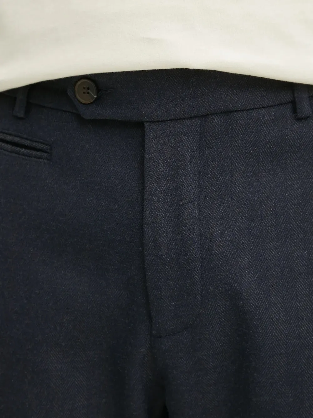 Les Deux Herringbone-pattern Trousers In Blue