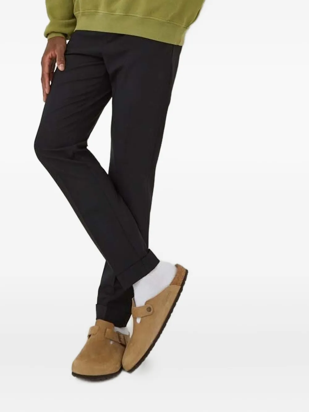 The Kooples Embroidered-logo Trousers In Black