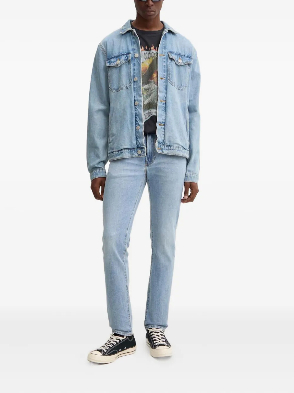 The Kooples eagle-graphic crew-neck T-shirt - Zwart