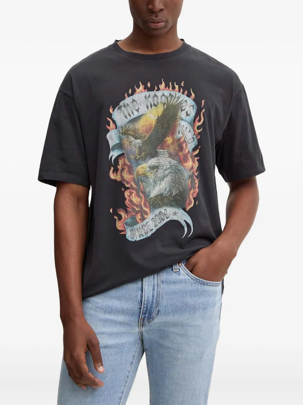 The Kooples playera con motivo gráfico de águila | negro | Image 1