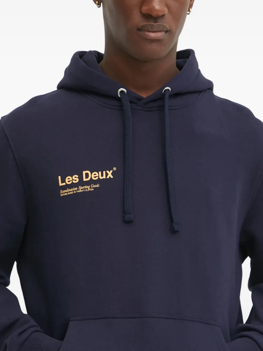 Les Deux Hoodie Mit Logo-stickerei In Blue