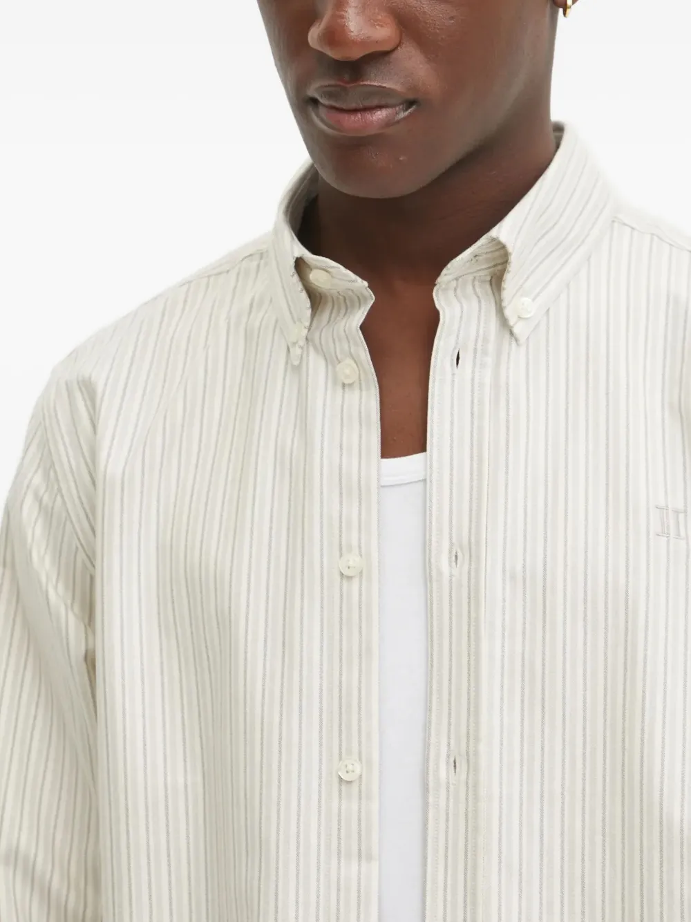 Les Deux Gestreept overhemd Beige