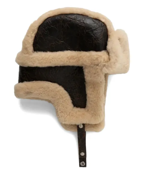 The Kooples shearling-lined panelled hat