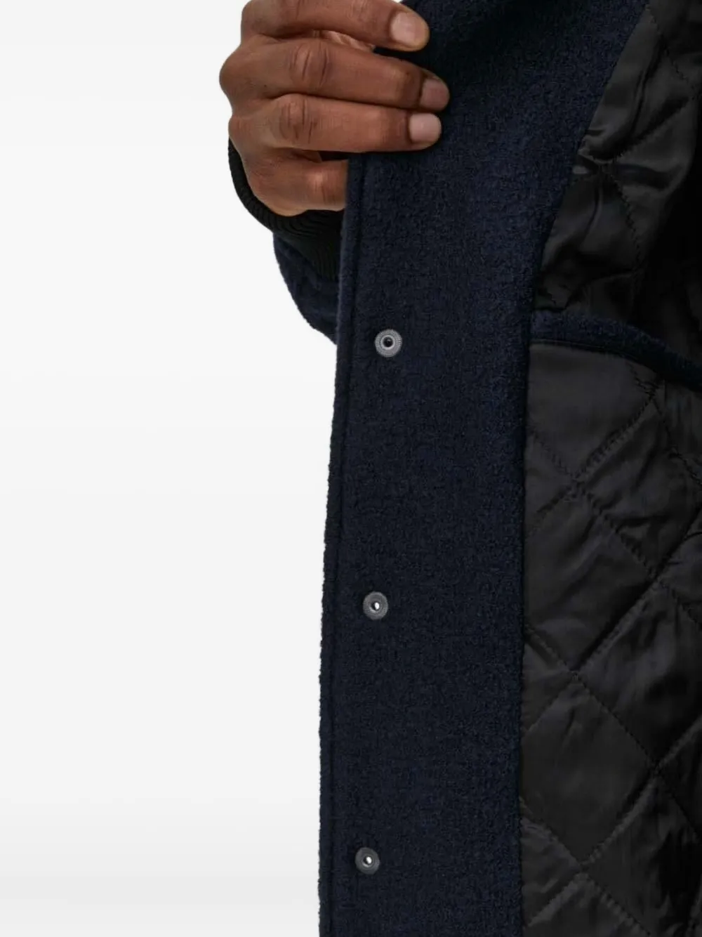 The Kooples Gevoerd bomberjack met logopatch Zwart