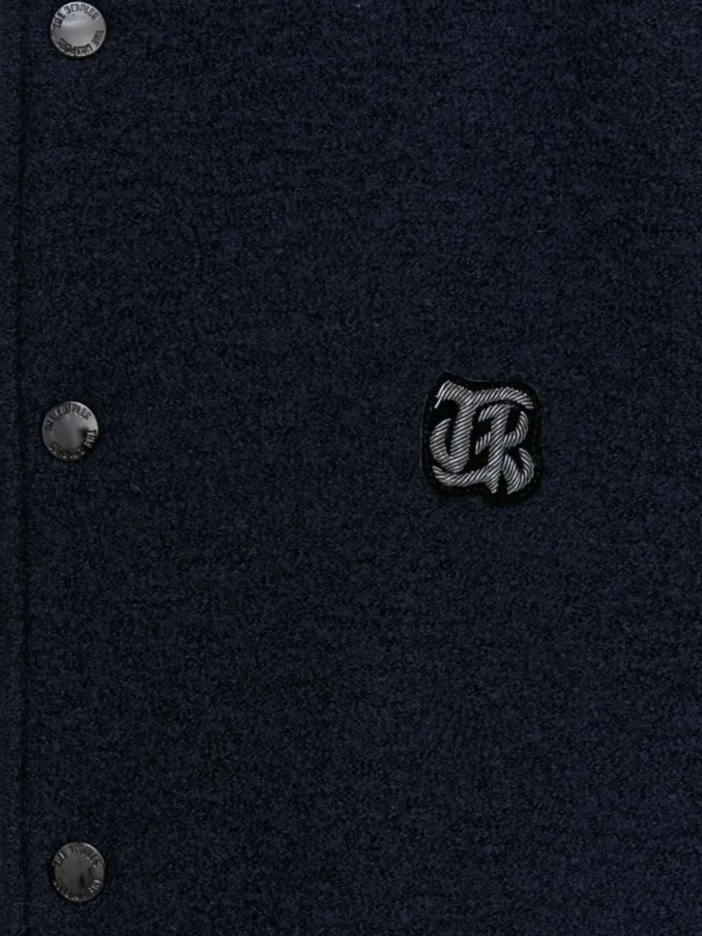 The Kooples Gevoerd bomberjack met logopatch Zwart