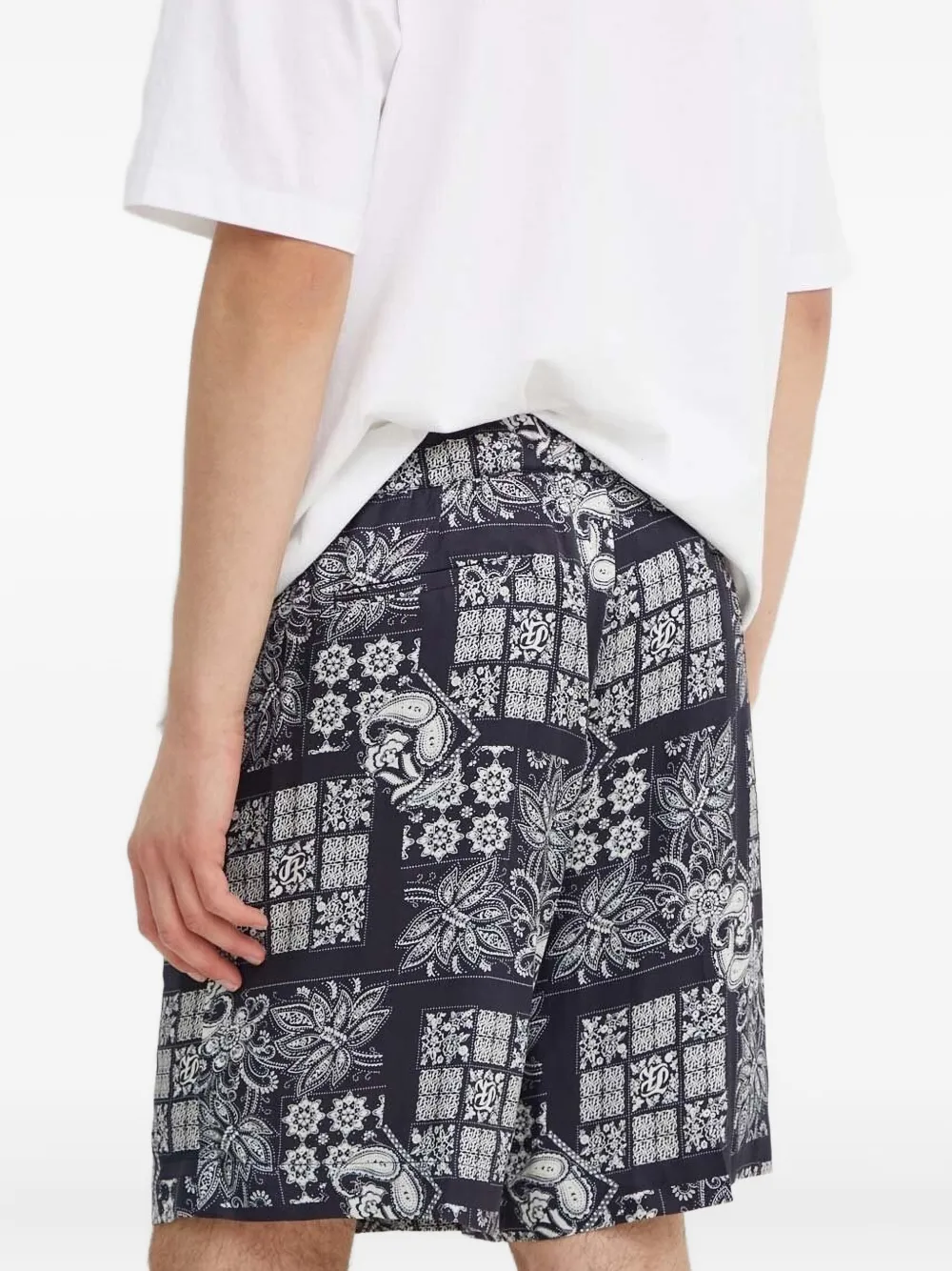 The Kooples Shorts met paisley-print - Blauw
