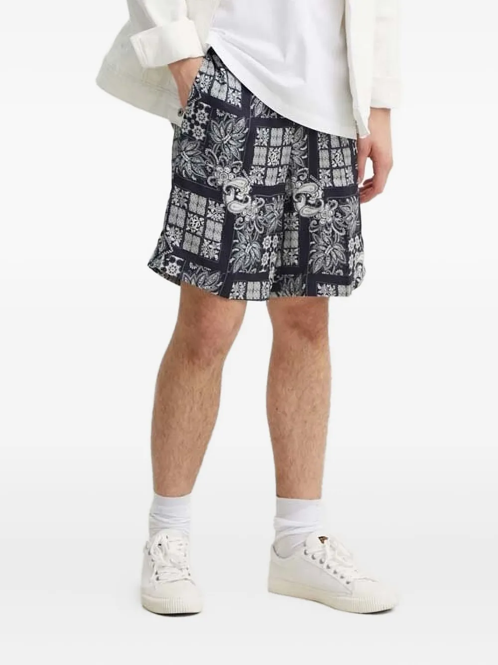 The Kooples paisley-patterned shorts | Blue | Image 1