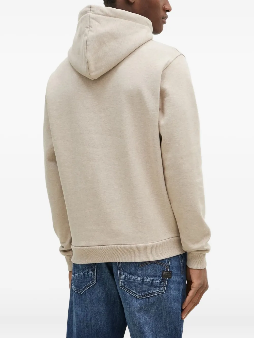 Les Deux Hoodie met geborduurd logo Beige