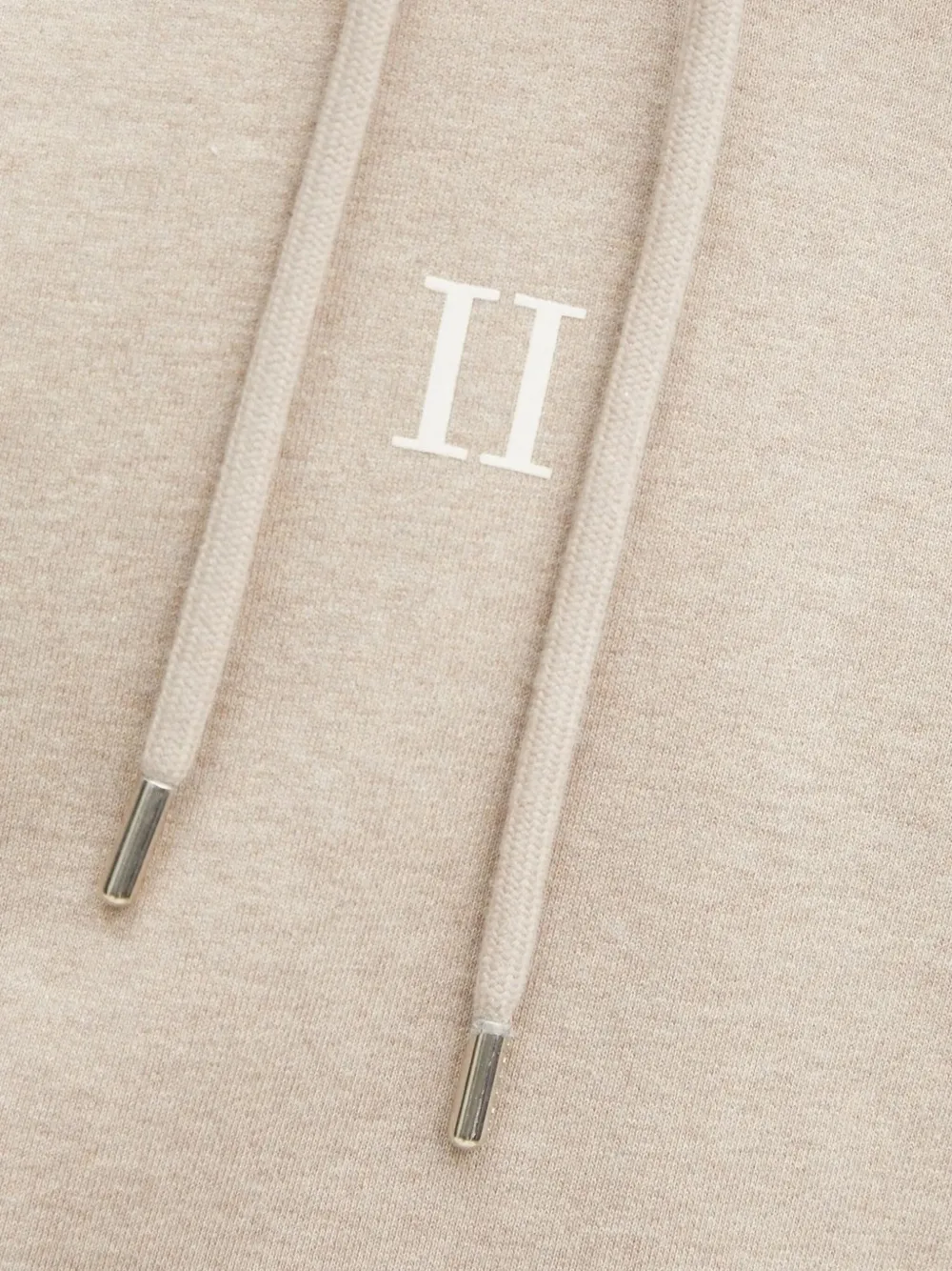 Les Deux Hoodie met geborduurd logo Beige