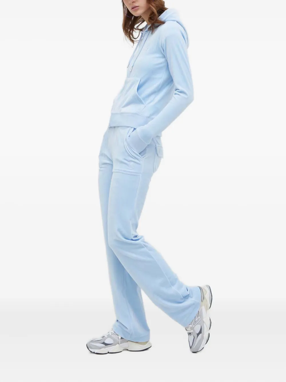 Juicy Couture embroidered pocket trousers - Blauw