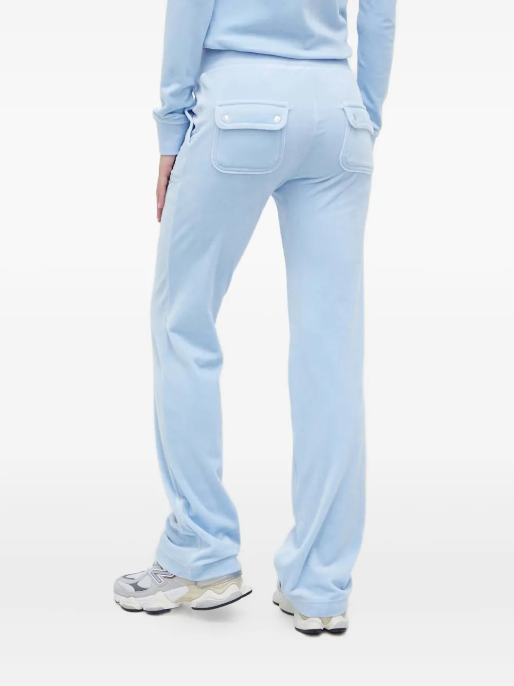 Juicy Couture Broek met geborduurde zak Blauw