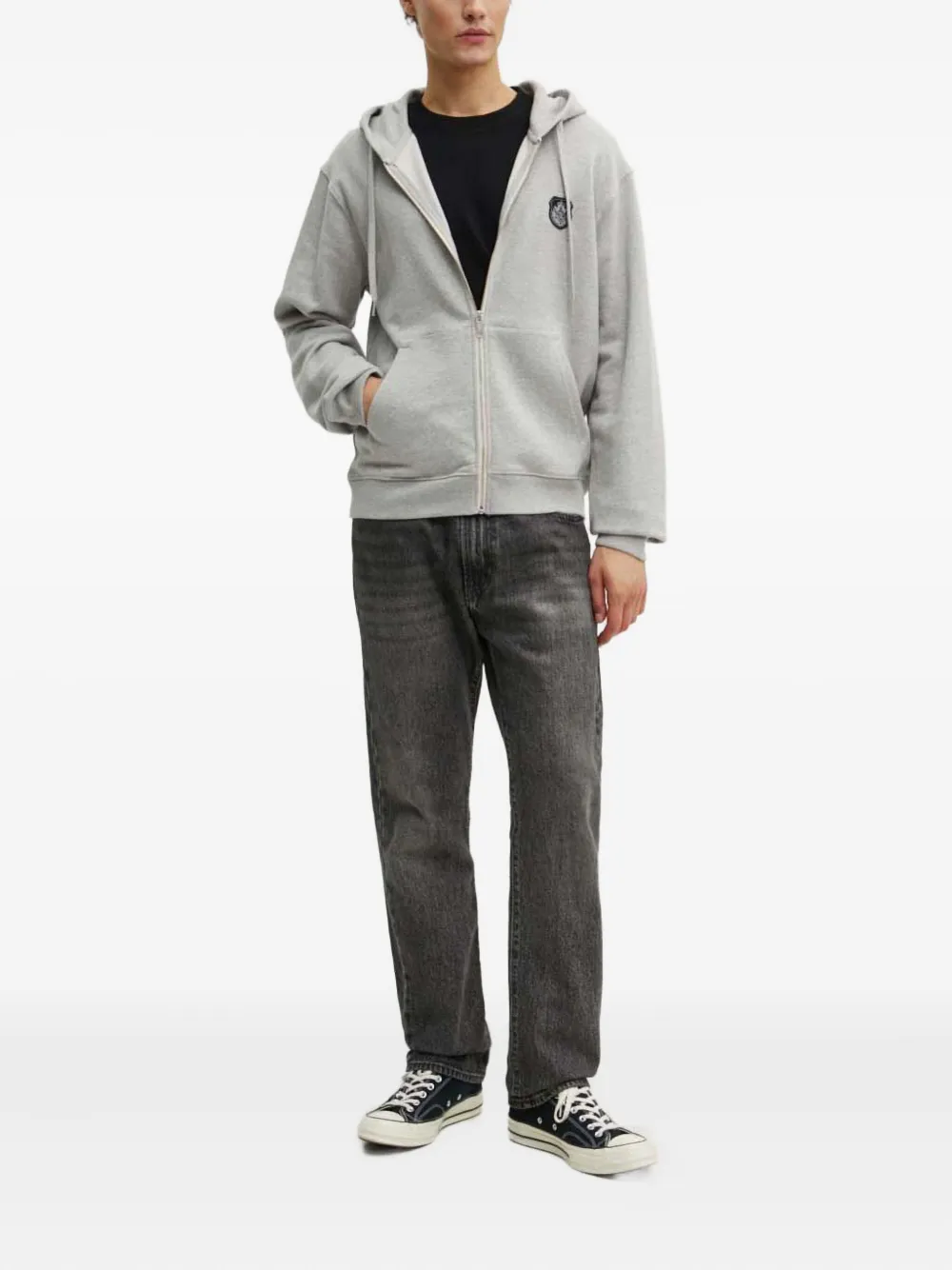 The Kooples logo-detail crew-neck T-shirt - Zwart