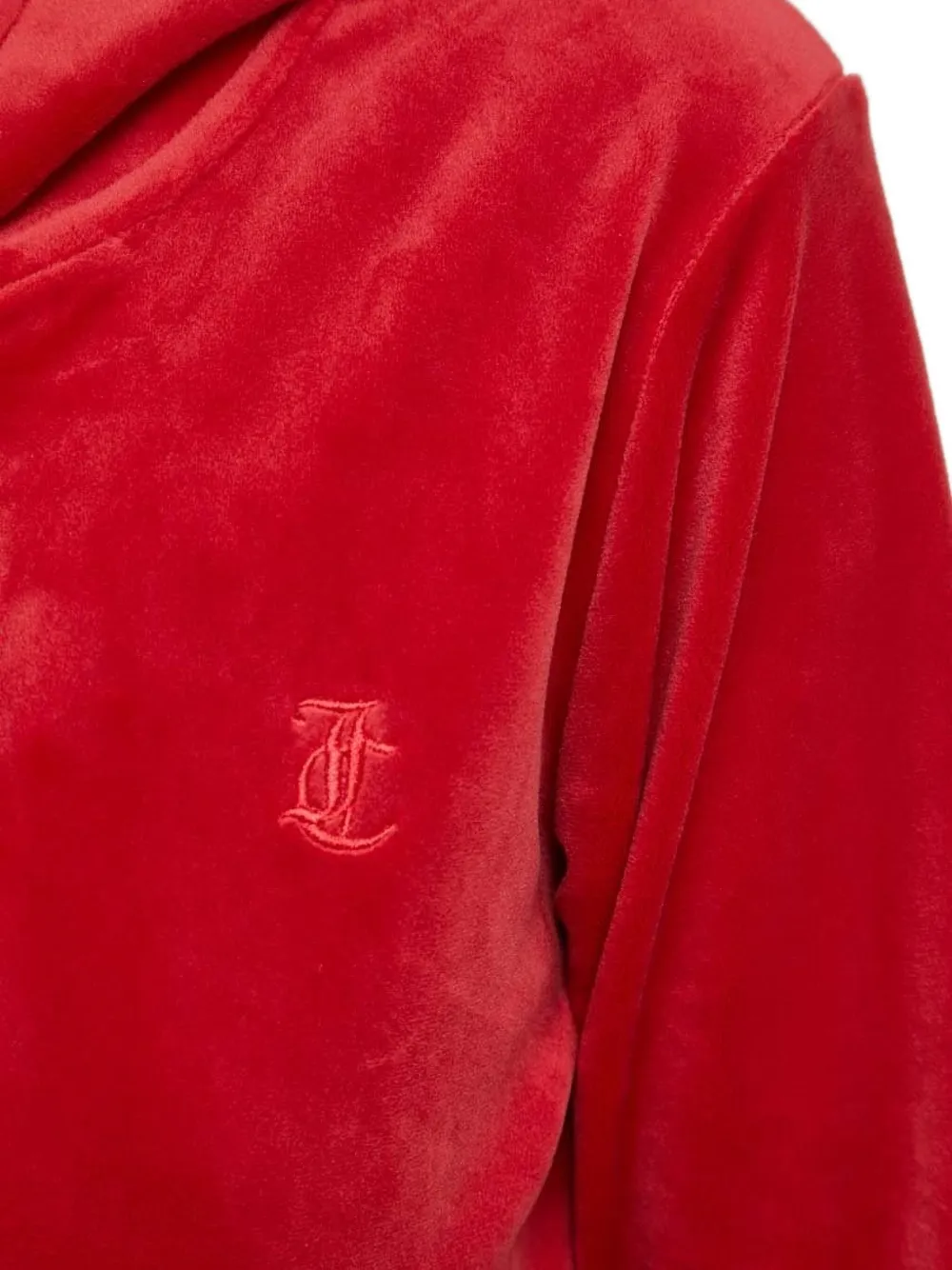 Juicy Couture Embroidered Zip-up Hoodie In Red