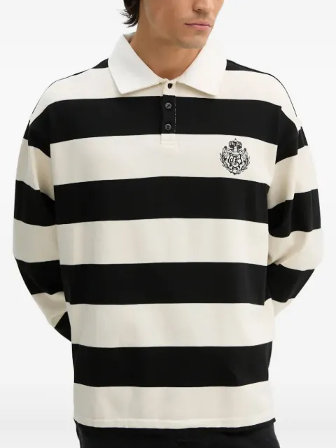The Kooples playera tipo polo con rayas estampadas