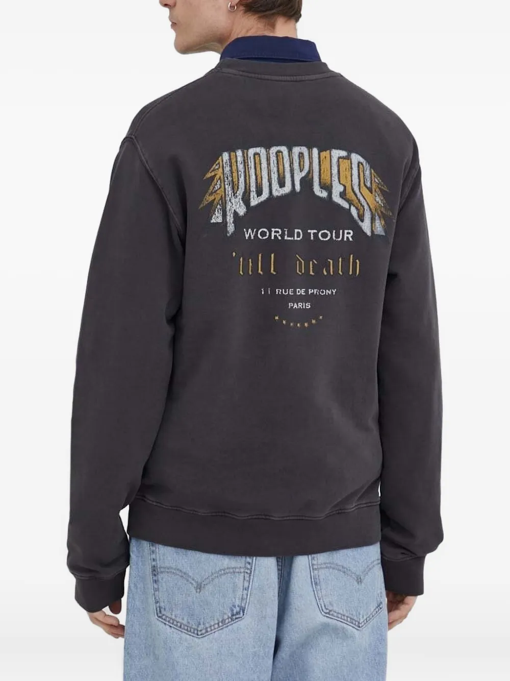 The Kooples Sweater met mottenprint - Grijs