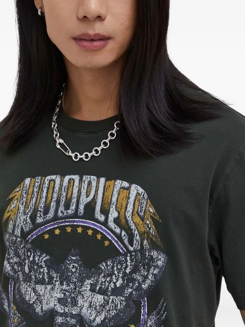 The Kooples Graphic-print T-shirt In Black