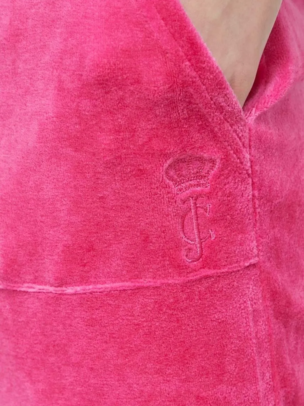 Juicy Couture Fluwelen broek met opgestikte zak Roze