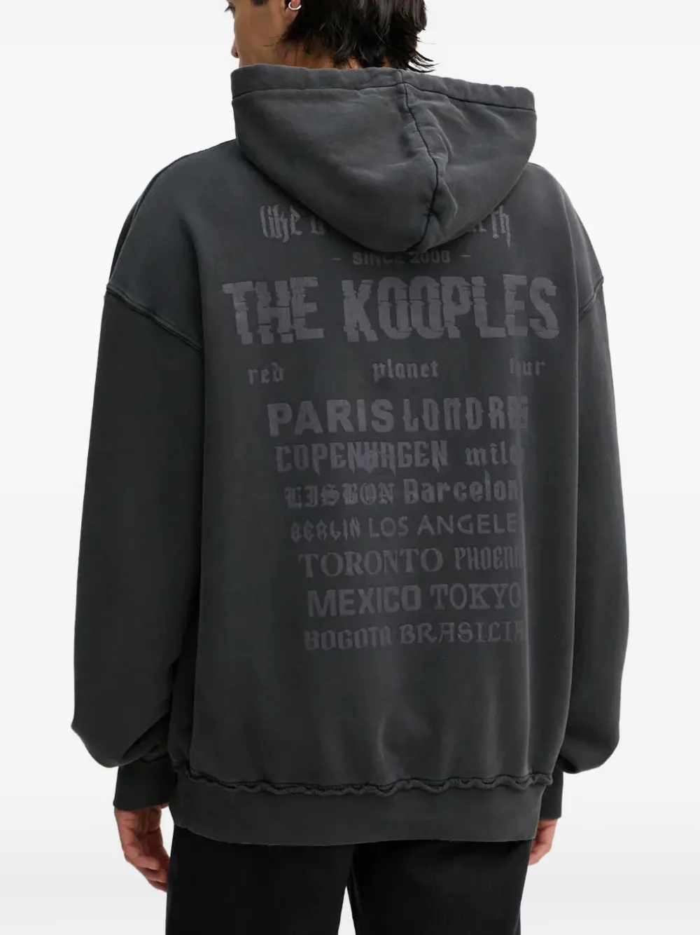  The Kooples Eagle-graphic Hoodie - Grey 