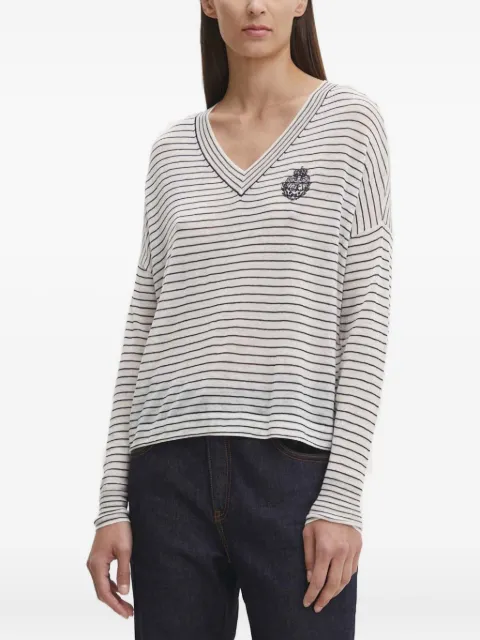 The Kooples suéter tejido con motivo de rayas